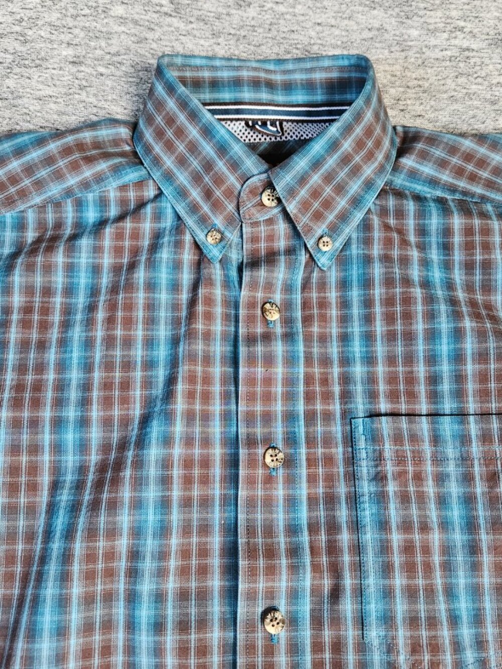 Ariat Pro Series Shirt Men's Small Blue Plaid Western Work Vented Cowboy EUC